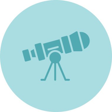 Teleskop Kabartma Çemberi Gradyan Simgesi