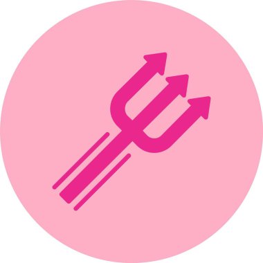 Trident Glyph Çember Gradyan Simgesi