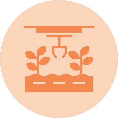 Akıllı Çiftlik Kabartma Çemberi Gradyan Simgesi