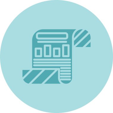 Seo Raporu Kabartma Çemberi Grafik Simgesi