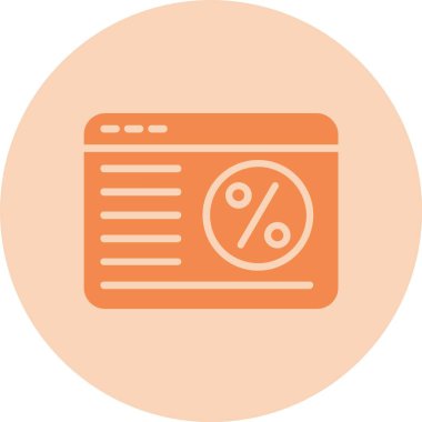 İndirimli Kabartma Çemberi Gradyan Simgesi