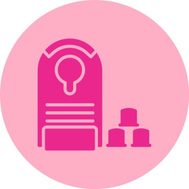 Kahve Kapsülü Kabartma Çemberi Gradyan Simgesi