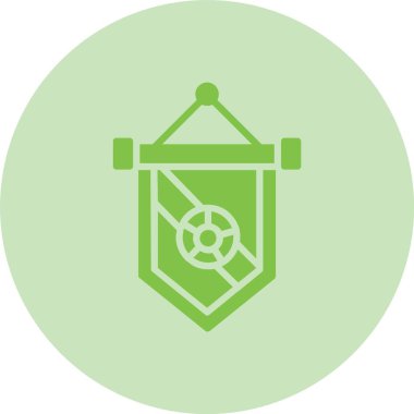 Pennant Kabartma Çemberi Gradyan Simgesi