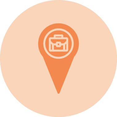 Konum Glyph Çember Gradyan Simgesi