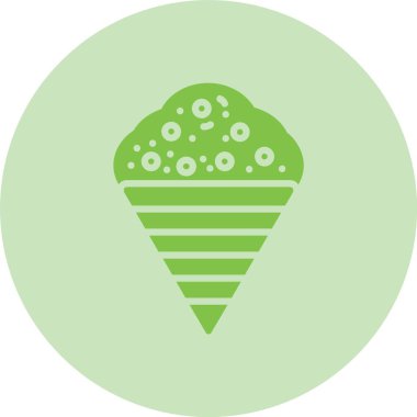 Dondurma Kabartma Çemberi Gradyan Simgesi