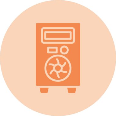 Pc Kulesi Kabartma Çemberi Gradyan Simgesi