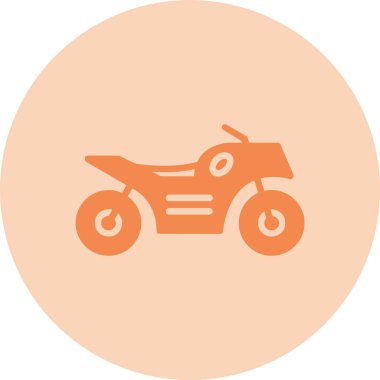 Motosiklet Kabartma Çemberi Gradyan Simgesi