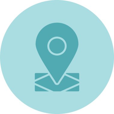 Konum Glyph Çember Gradyan Simgesi