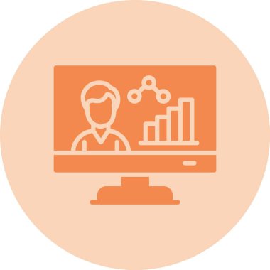 Kullanıcı Analizi Kabartma Çemberi Gradyan Simgesi