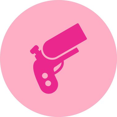 Fişek Silahı Kabartma Çemberi Gradyan Simgesi