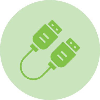 Usb Eklentisi Kabartma Çemberi Gradyan Simgesi