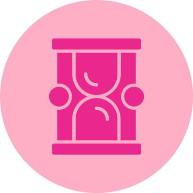 Kum Saati Kabartma Çemberi Gradyan Simgesi