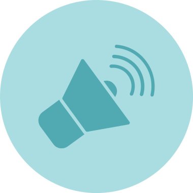 Hoparlör Kabartma Çemberi Gradyan Simgesi