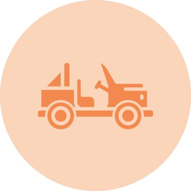 Jeep Kabartma Çemberi Gradyan Simgesi