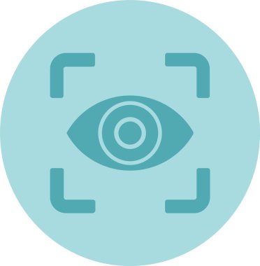 Göz Tarayıcı Vektör Çizgisi Kabartma Çemberi Gradyan Simgesi