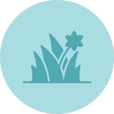 Çim Kabartma Çemberi Gradyan Simgesi