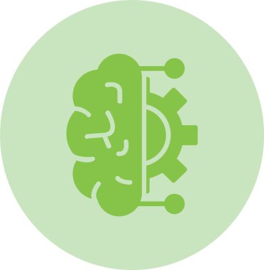 Yapay Zeka Kabartma Çemberi Gradyan Simgesi