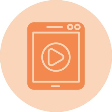 Tablet Kabartma Çemberi Gradyan Simgesi