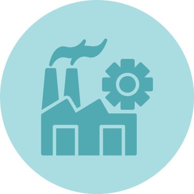 Endüstri Kabartma Çemberi Gradyan Simgesi