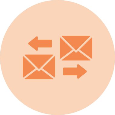 Yazışmalar Posta Çemberi Gradyan Simgesi