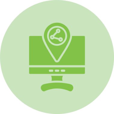 Konum Kabartma Çemberi Gradyan Simgesini Paylaş