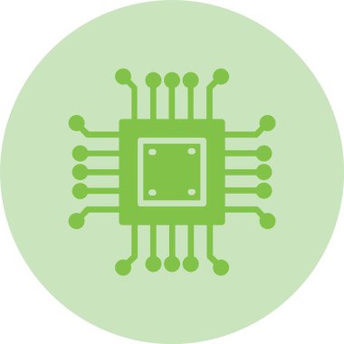 Mikroçip Glyph Çember Gradyan Simgesi