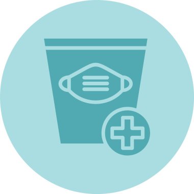 Çöp Kutusu Kabartma Çemberi Gradyan Simgesi