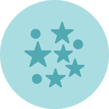 Yıldızlar Kabartma Çemberi Gradyan Simgesi