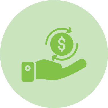 Yatırım Kabartma Çemberi Gradyan Simgesinin Dönüşü