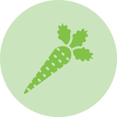 Havuç Kabartma Çemberi Gradyan Simgesi