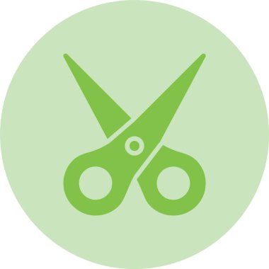 Makas Kabartma Çemberi Gradyan Simgesi