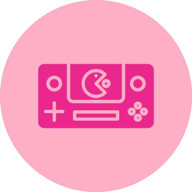 Oyun Konsolu Kabartma Çemberi Gradyan Simgesi