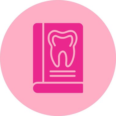 Diş Kitabı Kabartma Çemberi Gradyan Simgesi