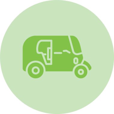 Rickshaw Kabartma Çemberi Gradyan Simgesi