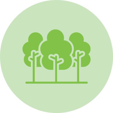 Orman Kabartma Çemberi Gradyan Simgesi