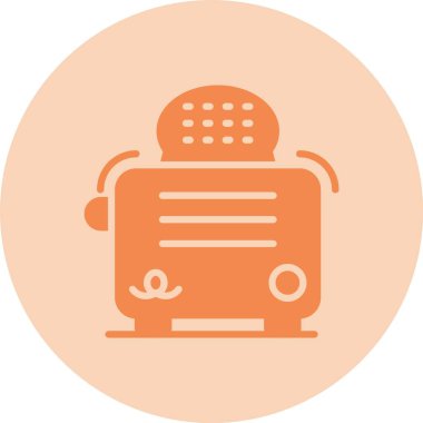 Tost Makinesi Kabartma Çemberi Gradyan Simgesi