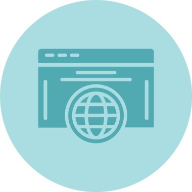 Web Kabartma Çemberi Gradyan Simgesi