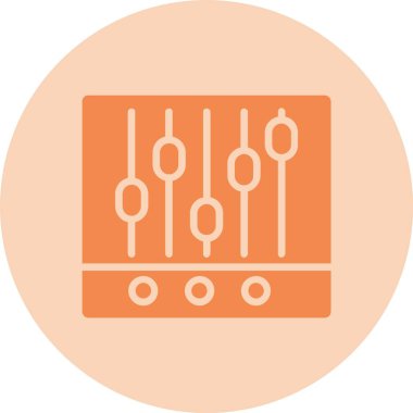 Müzik Dengeleyici Kabartma Çemberi Gradyan Simgesi