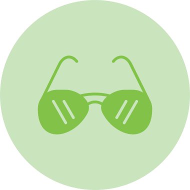 Gözlükler Kabartma Çemberi Gradyan Simgesi