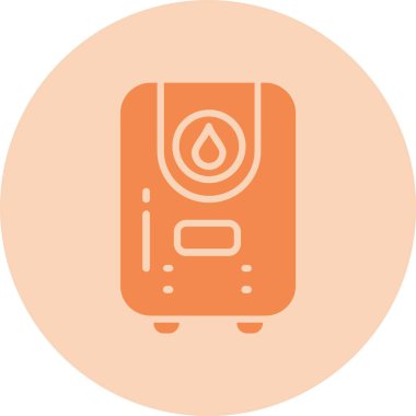 Su ısıtıcısı Kabartma Çemberi Gradyan Simgesi