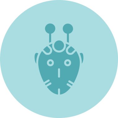 Uzaylı Kabartma Çemberi Gradyan Simgesi