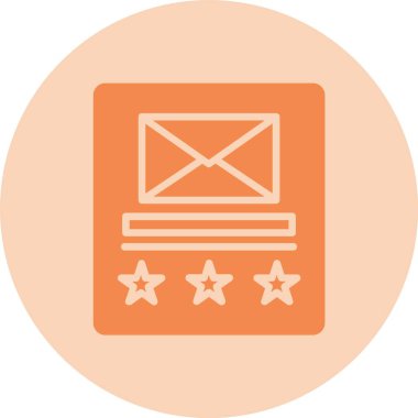 Posta Kabartma Çemberi Gradyan Simgesi