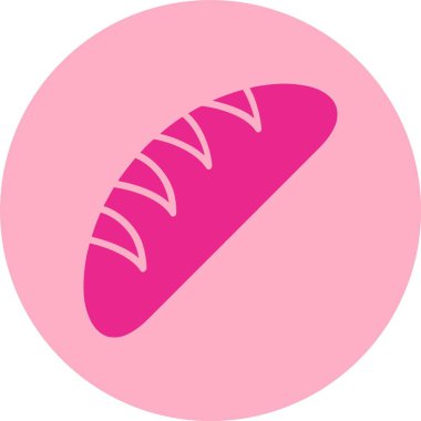 Ekmek Kabartma Çemberi Gradyan Simgesi