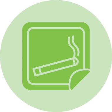 Nikotin Yaması Kabartma Çemberi Gradyan Simgesi