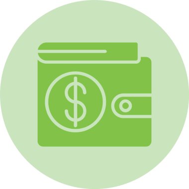 Cüzdan Kabartma Çemberi Gradyan Simgesi