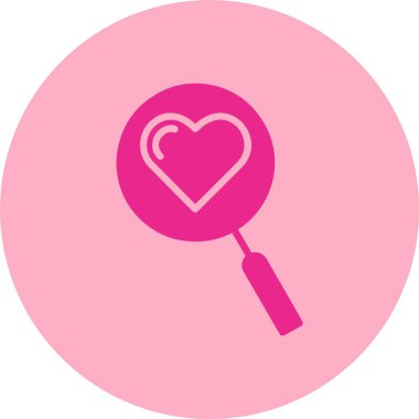 Büyütme Camı Kabartma Çemberi Gradyan Simgesi