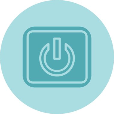 Güç Düğmesi Kabartma Çemberi Gradyan Simgesi