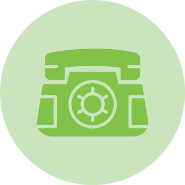 Telefon Kabartma Çemberi Gradyan Simgesi