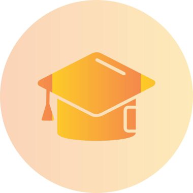 Eğitim Vektörü Kabartma Çemberi Gradyan Simgesi