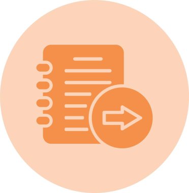 Notlar Kabartma Çemberi Gradyan Simgesi